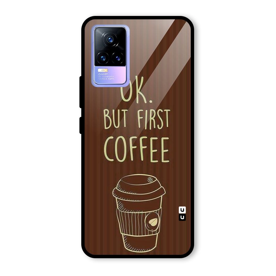 Coffee Stripes Glass Back Case for Vivo Y73