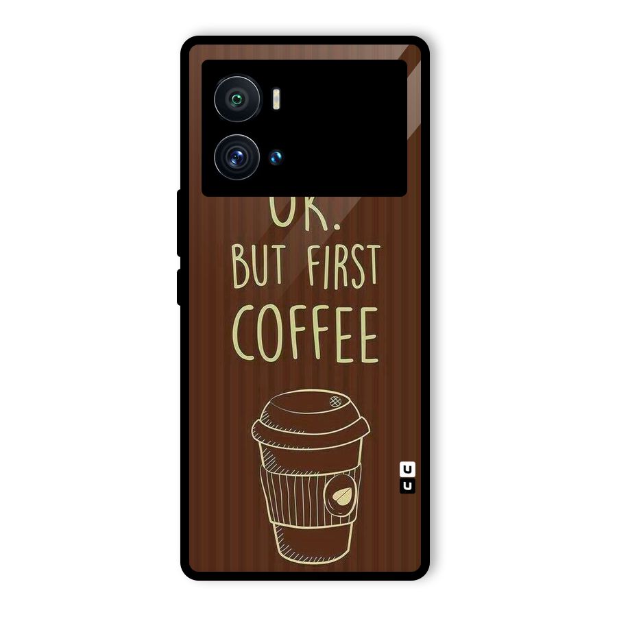 Coffee Stripes Glass Back Case for Vivo iQOO 9 Pro