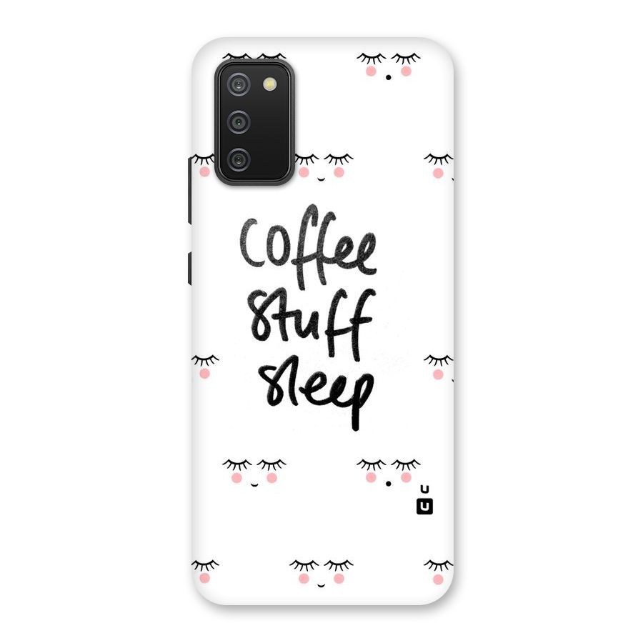 Coffee Stuff Sleep Back Case for Galaxy M02s