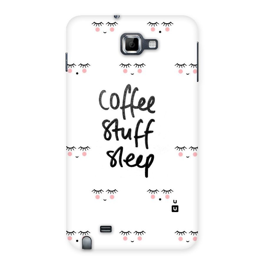 Coffee Stuff Sleep Back Case for Galaxy Note