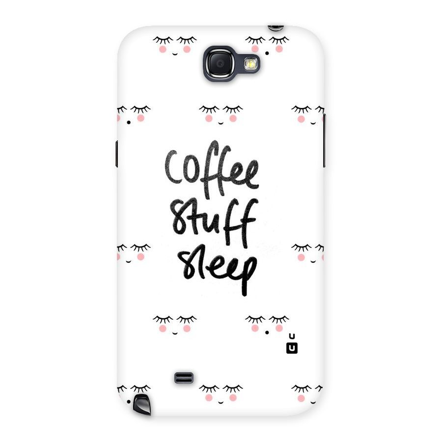 Coffee Stuff Sleep Back Case for Galaxy Note 2