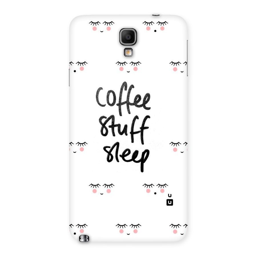 Coffee Stuff Sleep Back Case for Galaxy Note 3 Neo