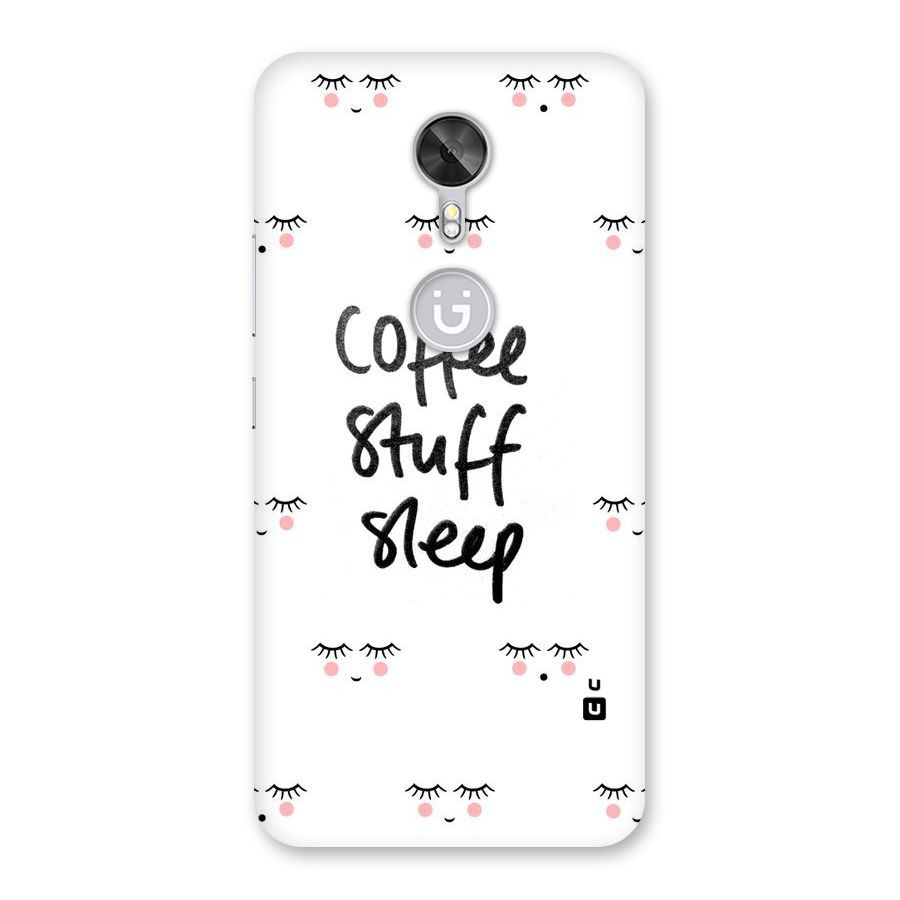 Coffee Stuff Sleep Back Case for Gionee A1