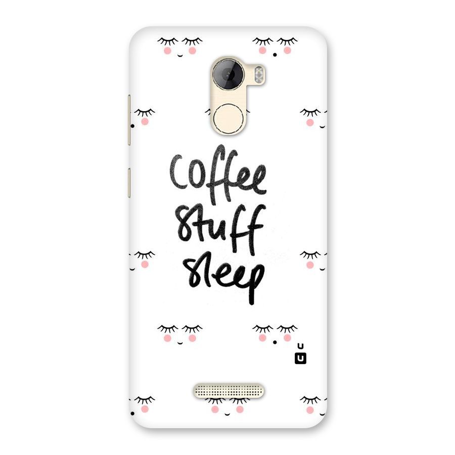 Coffee Stuff Sleep Back Case for Gionee A1 LIte