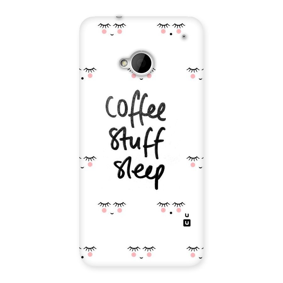 Coffee Stuff Sleep Back Case for HTC One M7