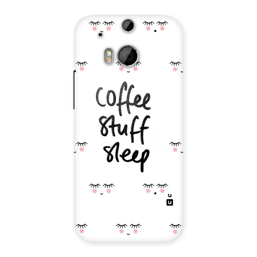 Coffee Stuff Sleep Back Case for HTC One M8