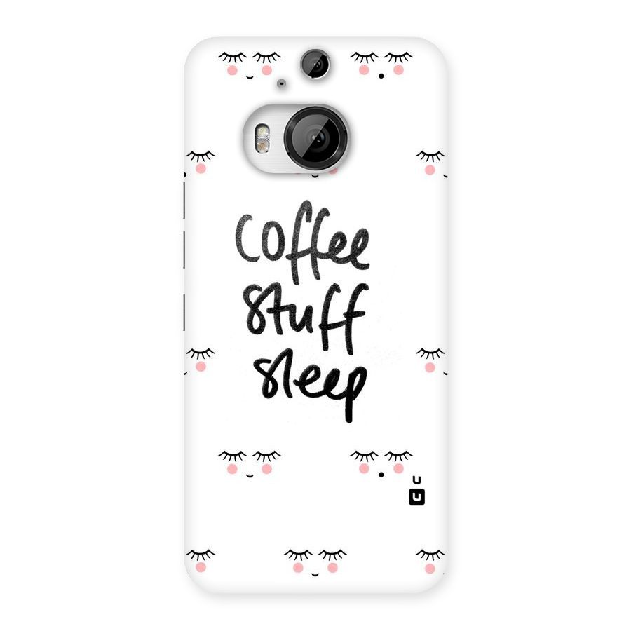 Coffee Stuff Sleep Back Case for HTC One M9 Plus