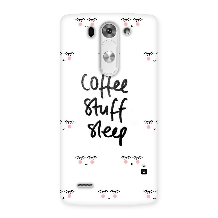 Coffee Stuff Sleep Back Case for LG G3 Beat