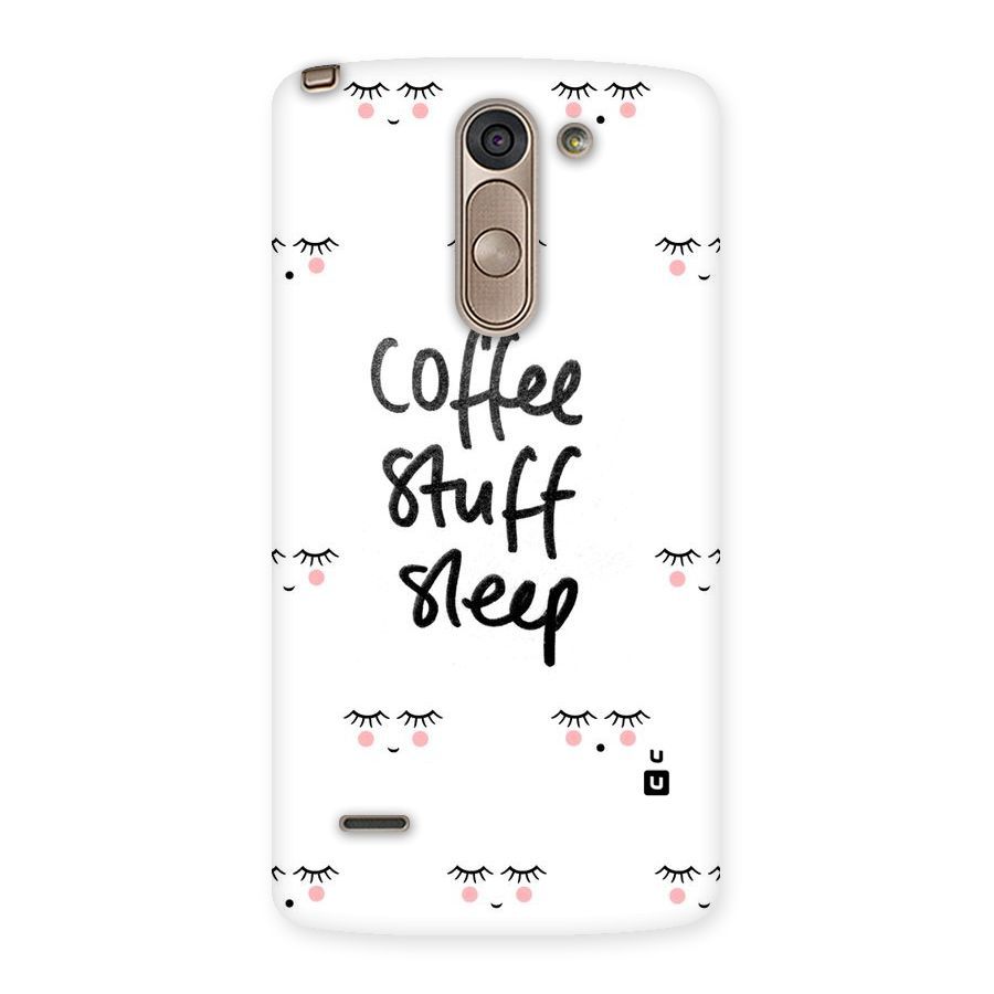 Coffee Stuff Sleep Back Case for LG G3 Stylus