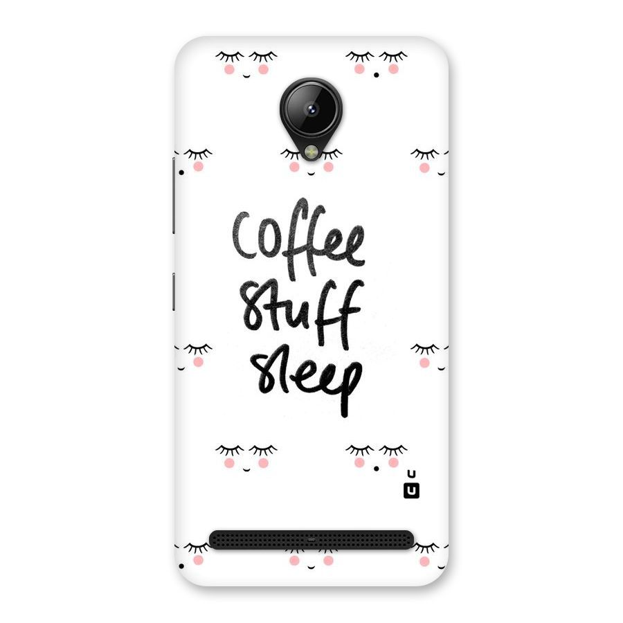 Coffee Stuff Sleep Back Case for Lenovo C2