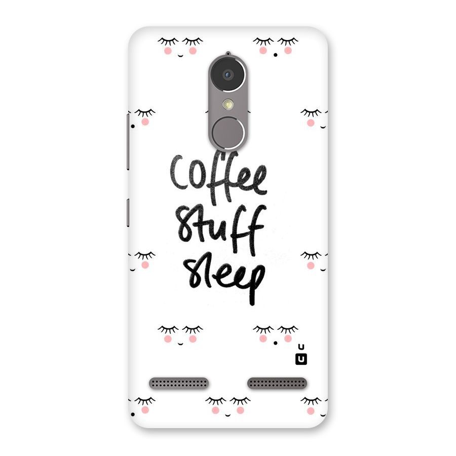 Coffee Stuff Sleep Back Case for Lenovo K6 Power
