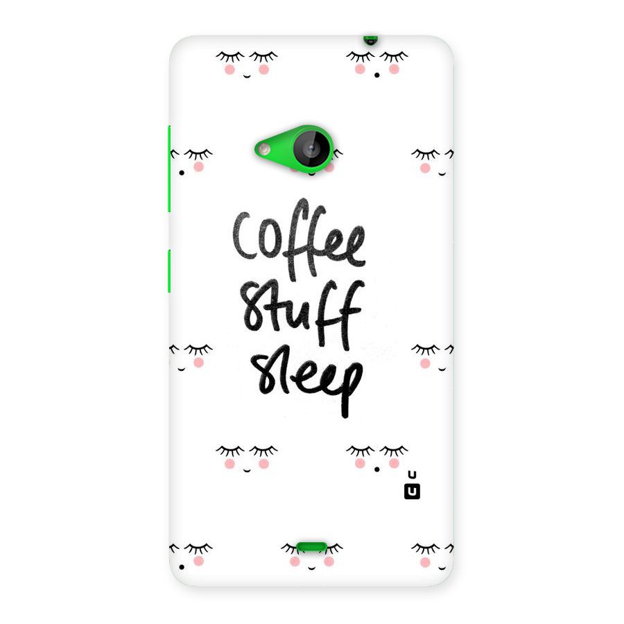 Coffee Stuff Sleep Back Case for Lumia 535