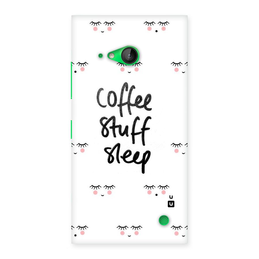 Coffee Stuff Sleep Back Case for Lumia 730