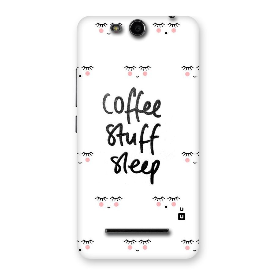 Coffee Stuff Sleep Back Case for Micromax Canvas Juice 3 Q392