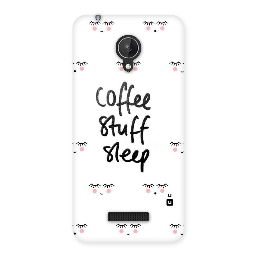 Coffee Stuff Sleep Back Case for Micromax Canvas Spark Q380