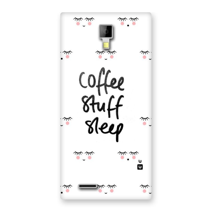 Coffee Stuff Sleep Back Case for Micromax Canvas Xpress A99