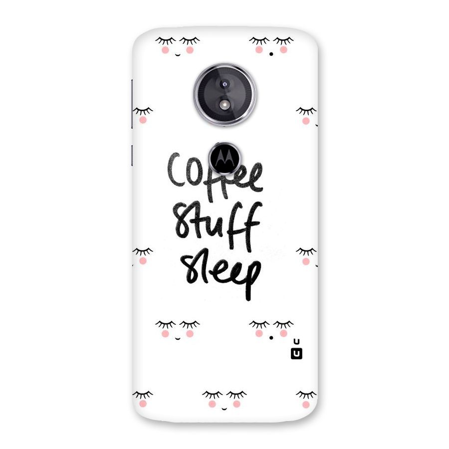 Coffee Stuff Sleep Back Case for Moto E5