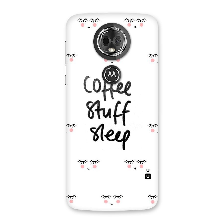 Coffee Stuff Sleep Back Case for Moto E5 Plus