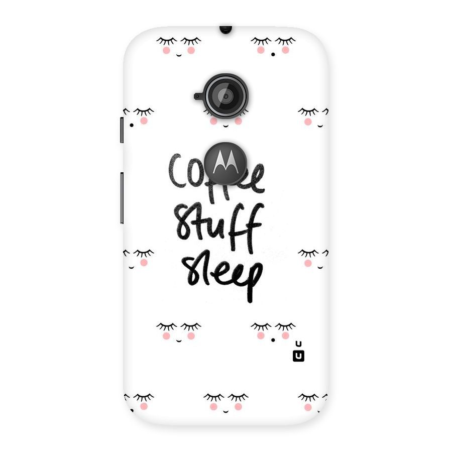 Coffee Stuff Sleep Back Case for Moto E 2nd Gen