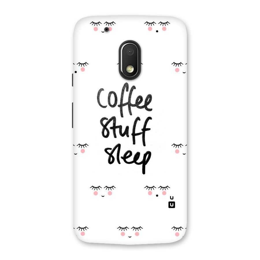 Coffee Stuff Sleep Back Case for Moto G4 Play