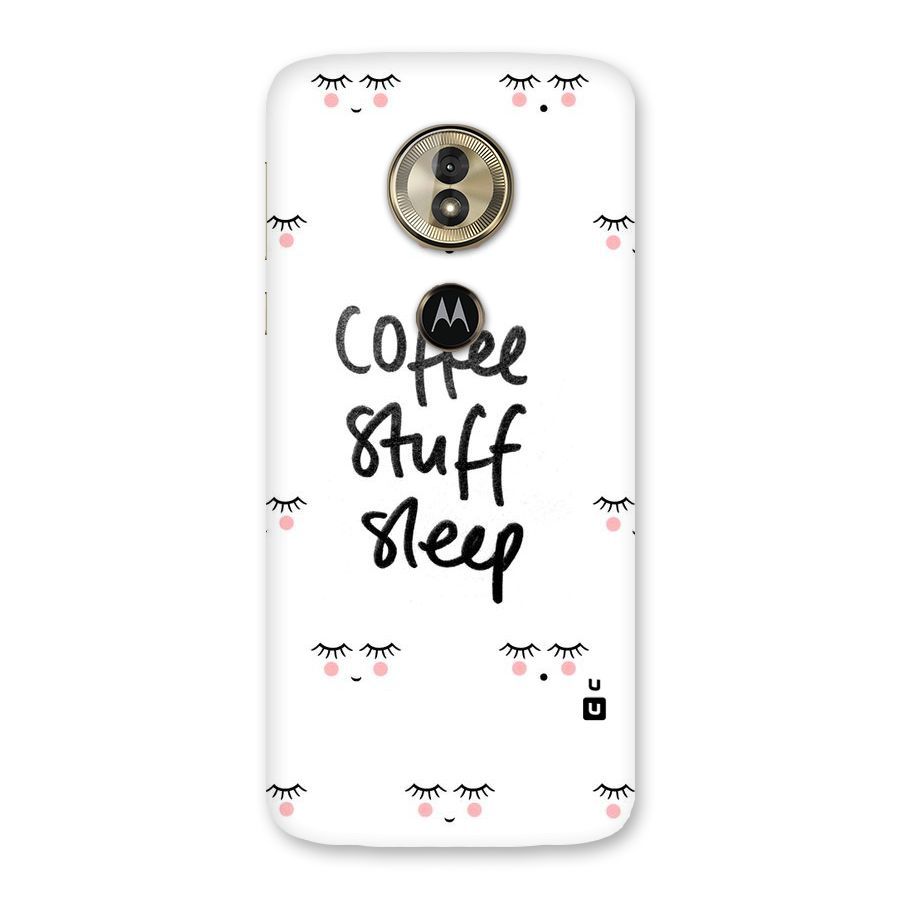 Coffee Stuff Sleep Back Case for Moto G6 Play
