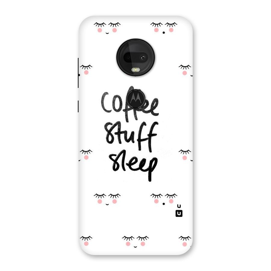 Coffee Stuff Sleep Back Case for Moto G7