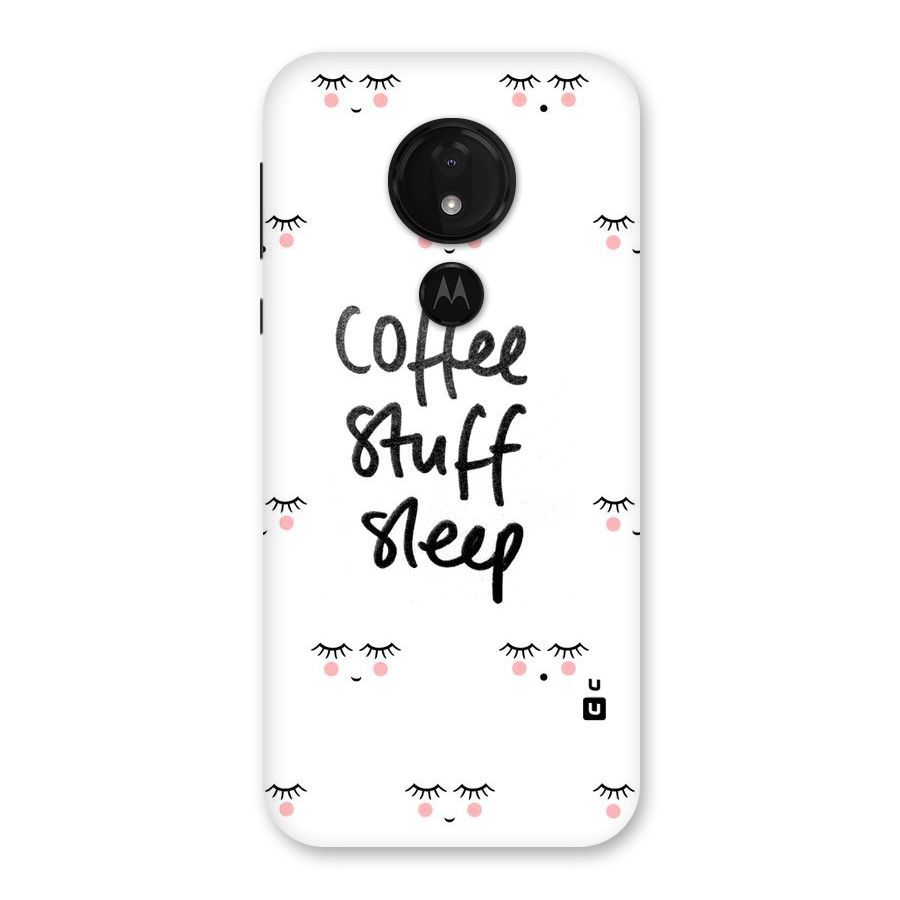 Coffee Stuff Sleep Back Case for Moto G7 Power