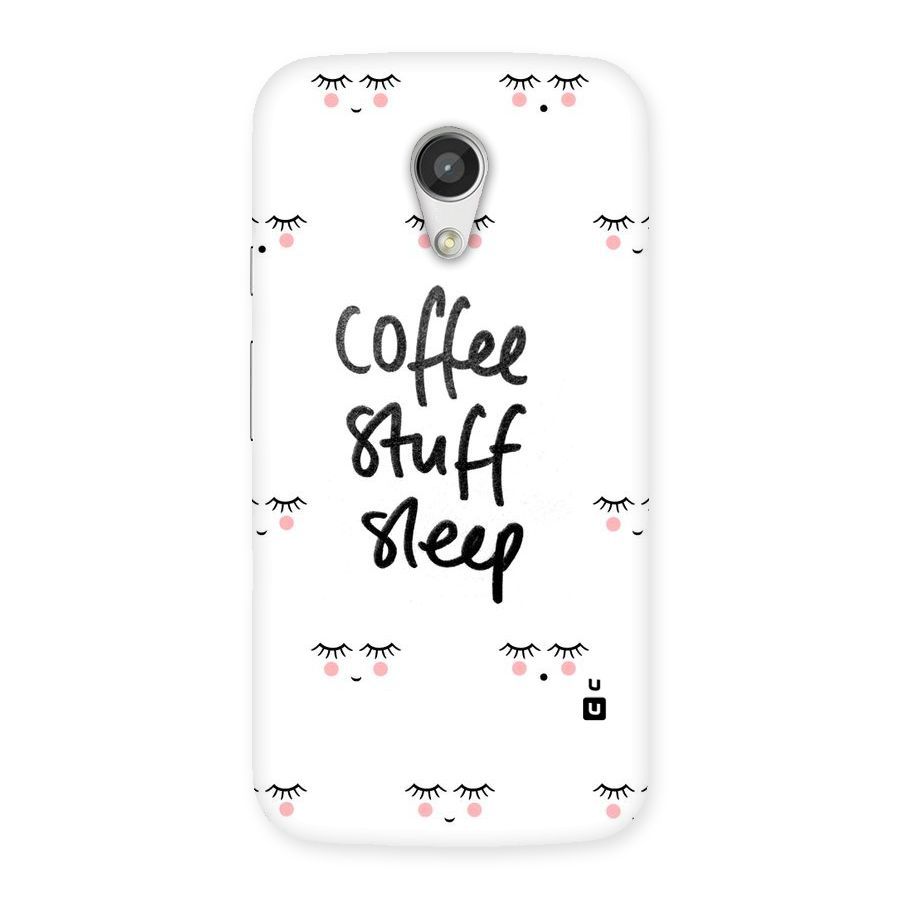 Coffee Stuff Sleep Back Case for Moto G 2nd Gen