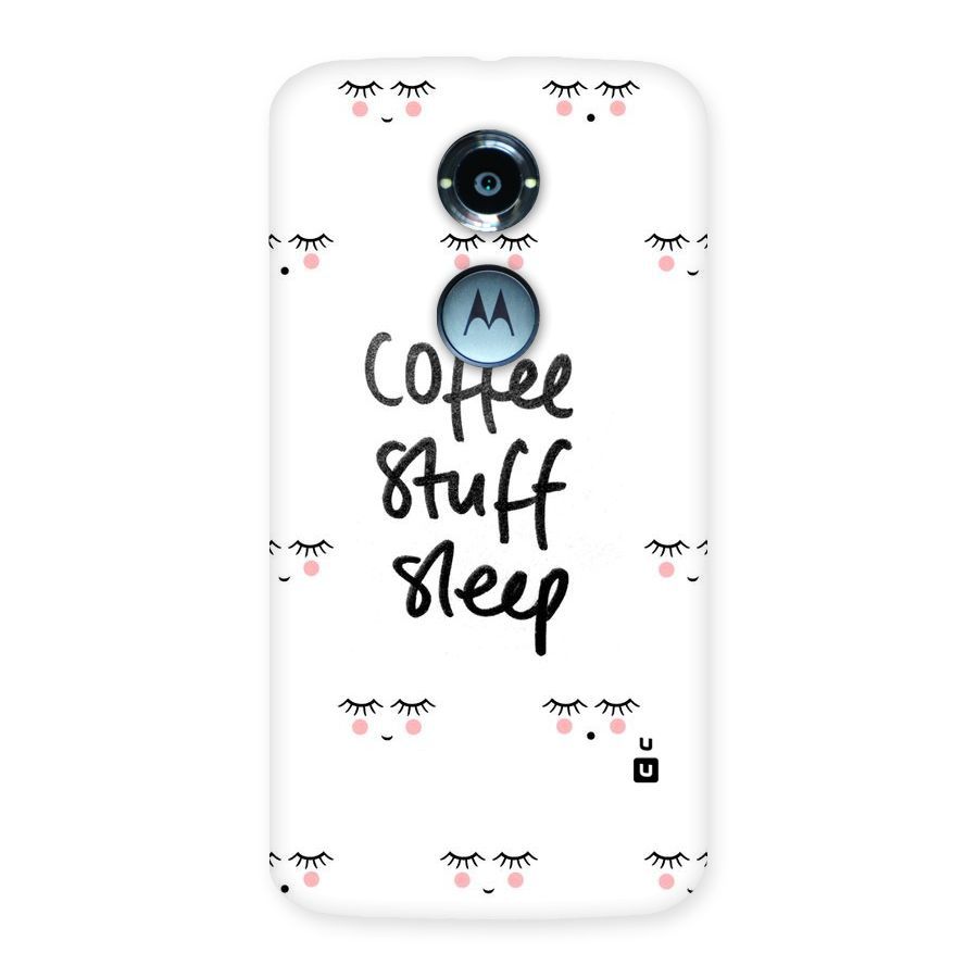Coffee Stuff Sleep Back Case for Moto X 2nd Gen