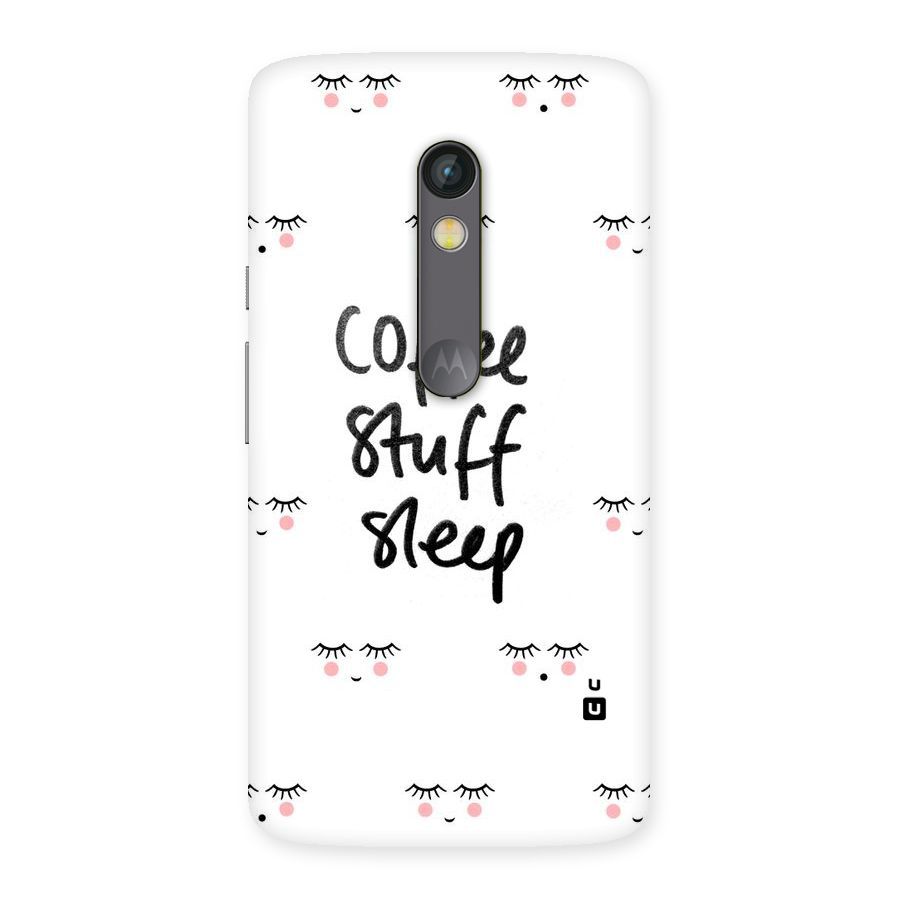 Coffee Stuff Sleep Back Case for Moto X Play