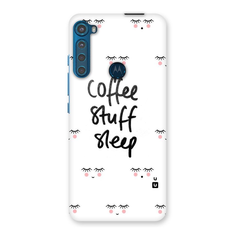 Coffee Stuff Sleep Back Case for Motorola One Fusion Plus