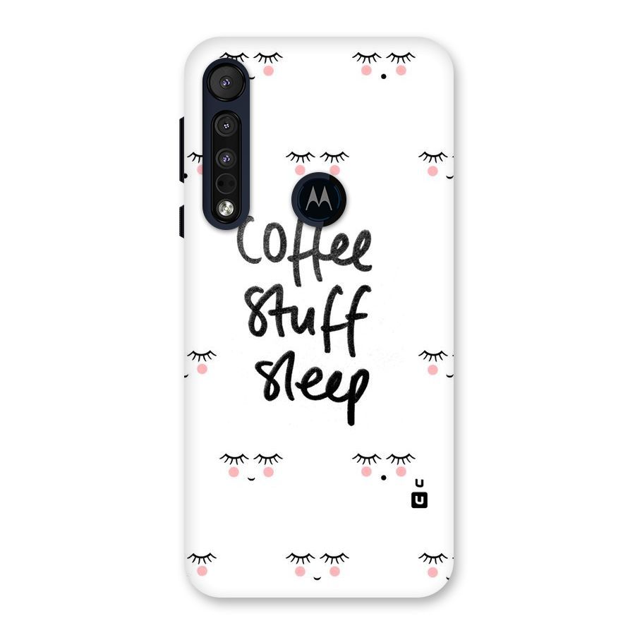 Coffee Stuff Sleep Back Case for Motorola One Macro