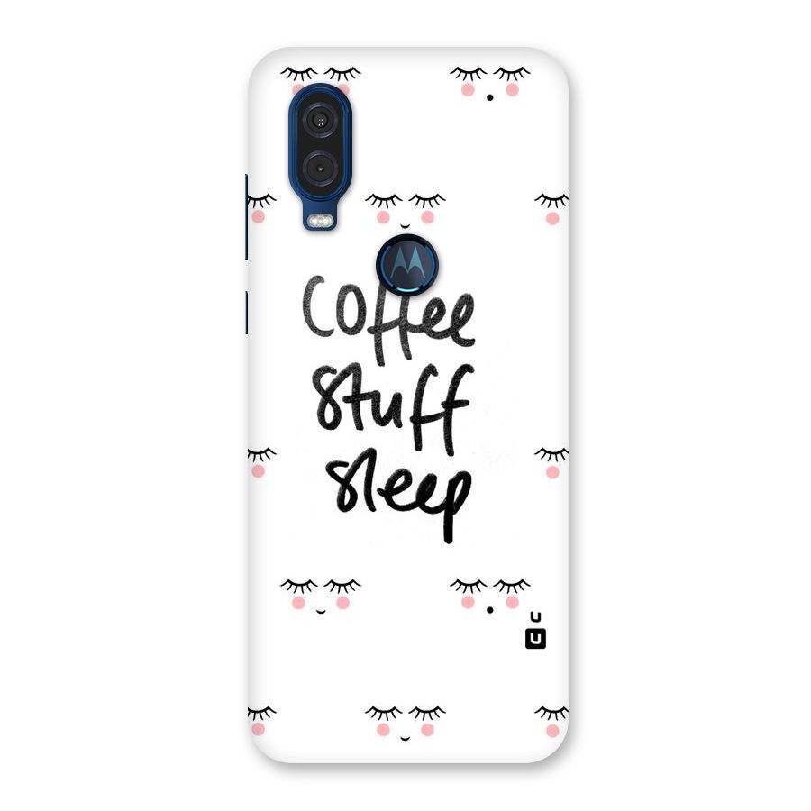 Coffee Stuff Sleep Back Case for Motorola One Vision