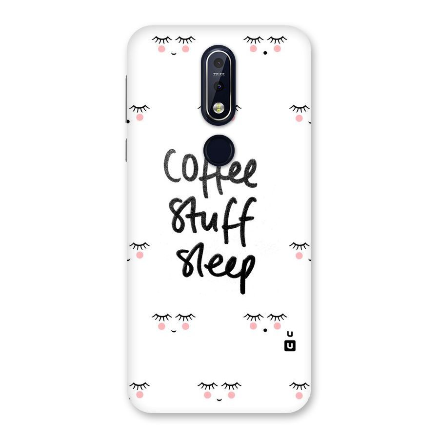 Coffee Stuff Sleep Back Case for Nokia 7.1