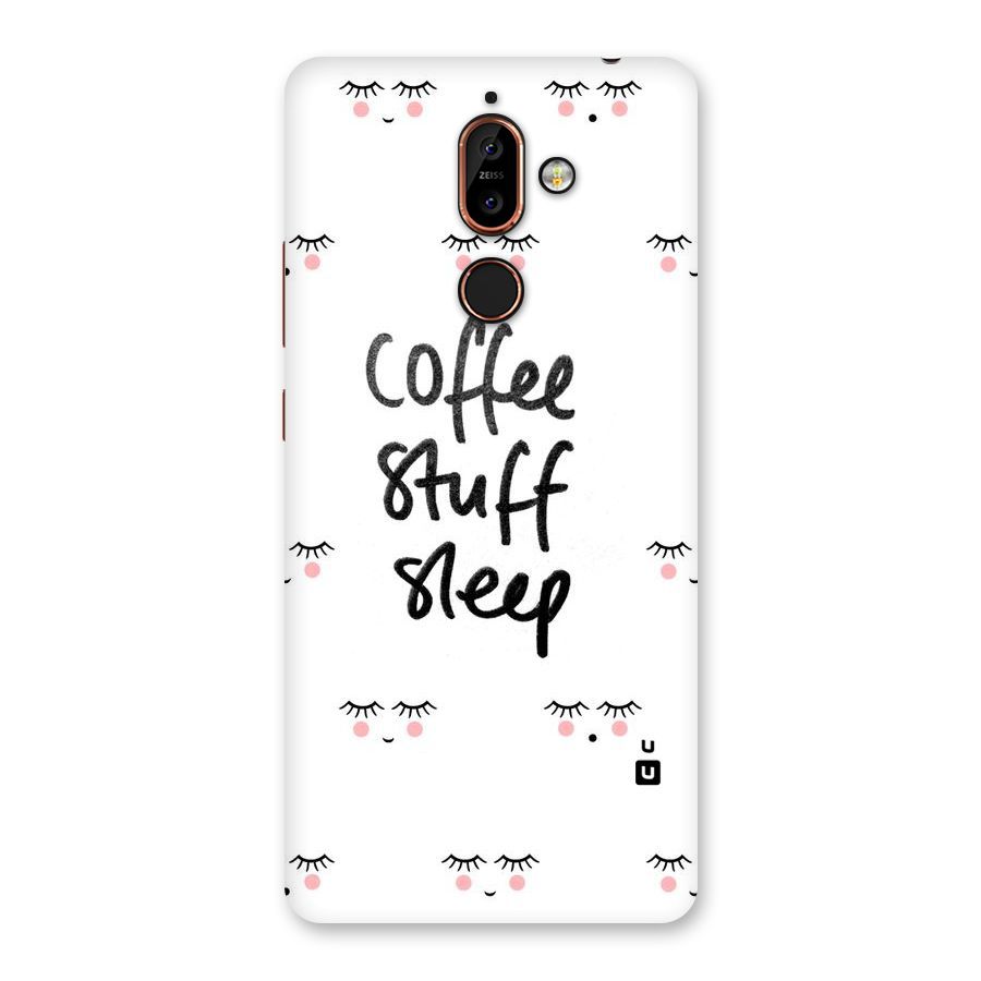Coffee Stuff Sleep Back Case for Nokia 7 Plus