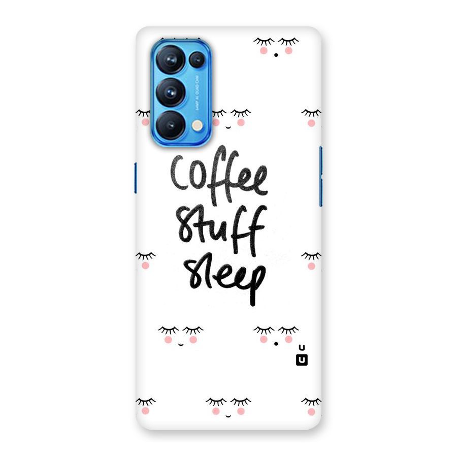 Coffee Stuff Sleep Back Case for Oppo Reno5 Pro 5G