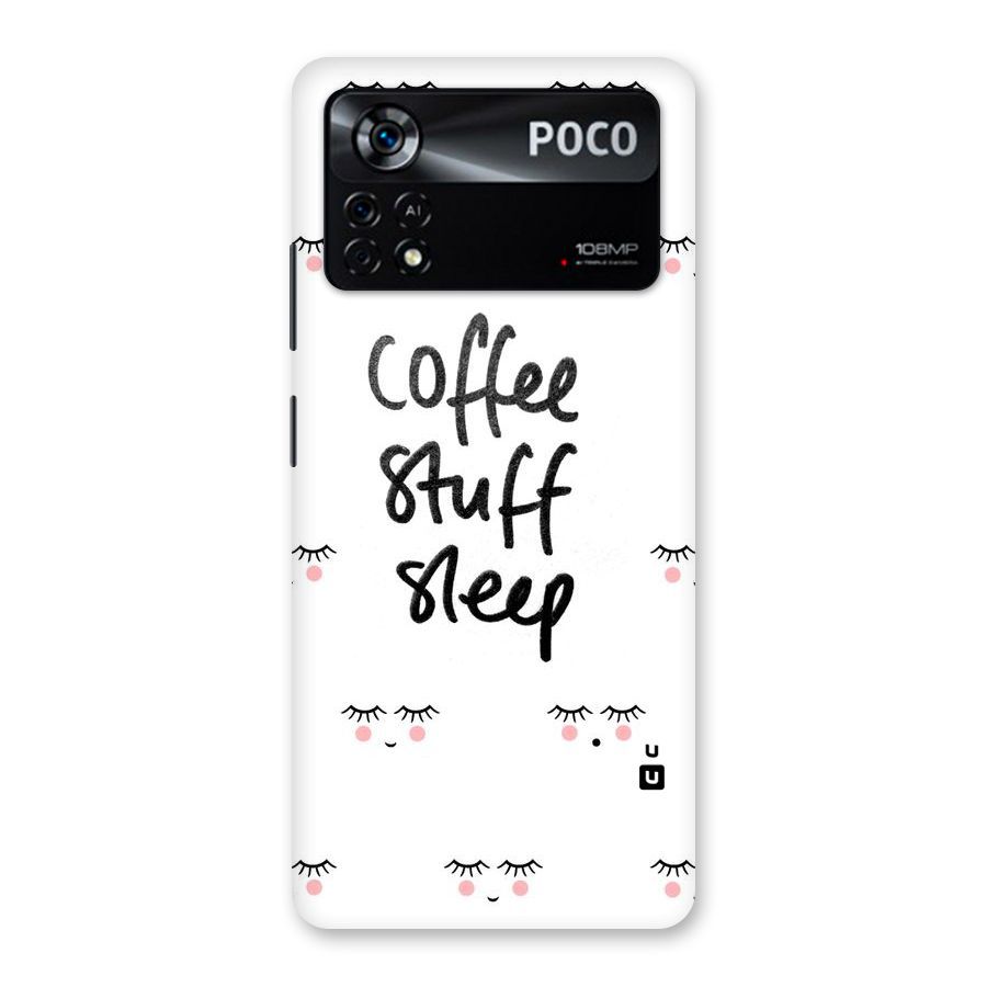 Coffee Stuff Sleep Back Case for Poco X4 Pro 5G