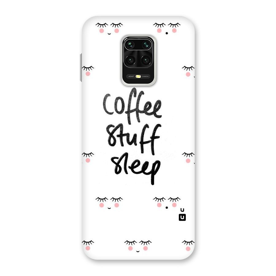 Coffee Stuff Sleep Back Case for Redmi Note 9 Pro