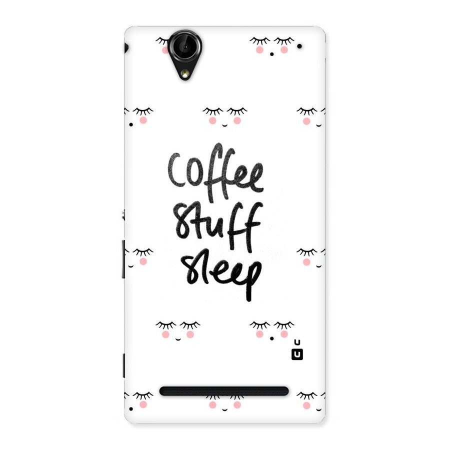 Coffee Stuff Sleep Back Case for Sony Xperia T2
