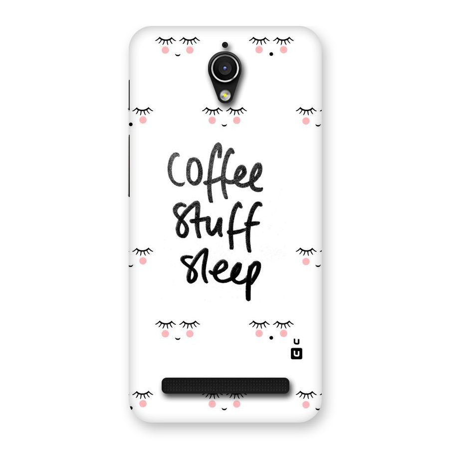 Coffee Stuff Sleep Back Case for Zenfone Go