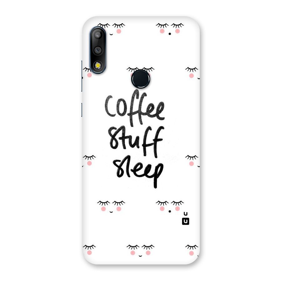 Coffee Stuff Sleep Back Case for Zenfone Max Pro M2