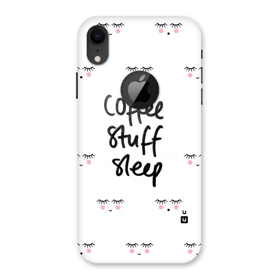 Coffee Stuff Sleep Back Case for iPhone XR Logo Cut