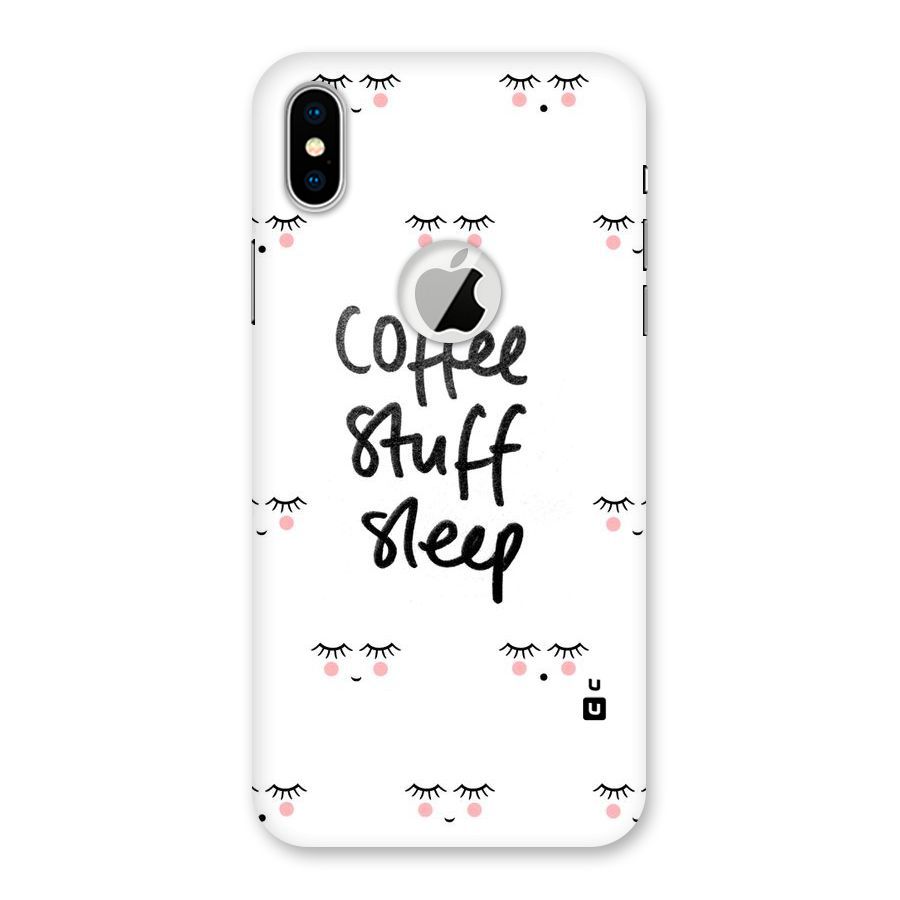 Coffee Stuff Sleep Back Case for iPhone XS Logo Cut