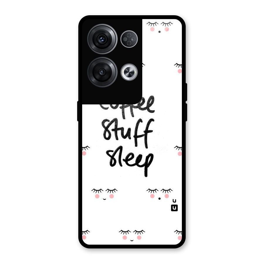 Coffee Stuff Sleep Glass Back Case for Oppo Reno8 Pro 5G