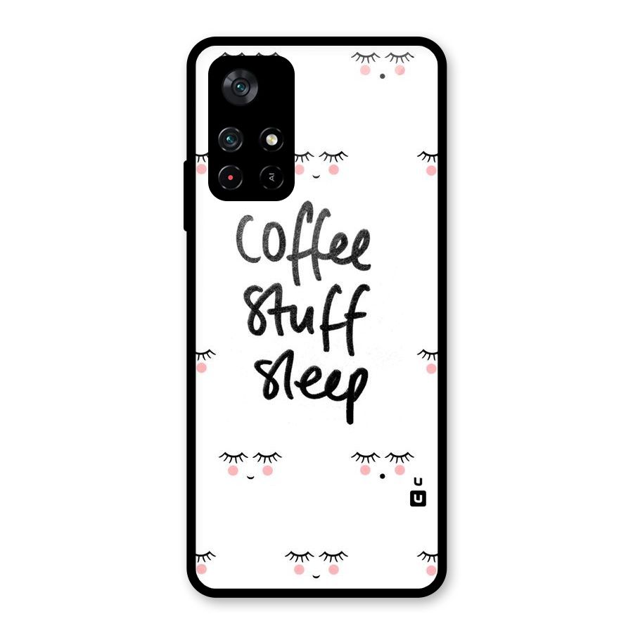 Coffee Stuff Sleep Glass Back Case for Poco M4 Pro 5G