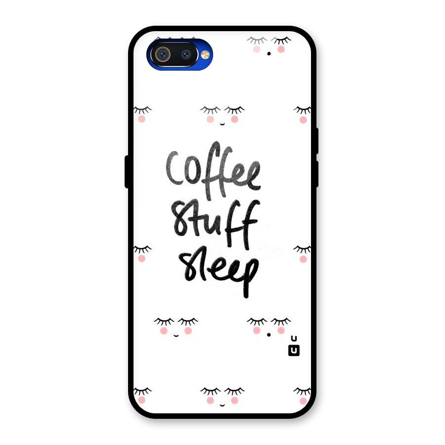 Coffee Stuff Sleep Glass Back Case for Realme C2