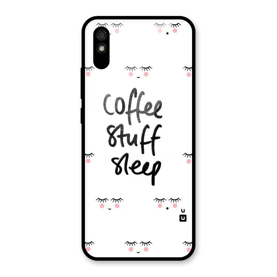 Coffee Stuff Sleep Glass Back Case for Redmi 9A