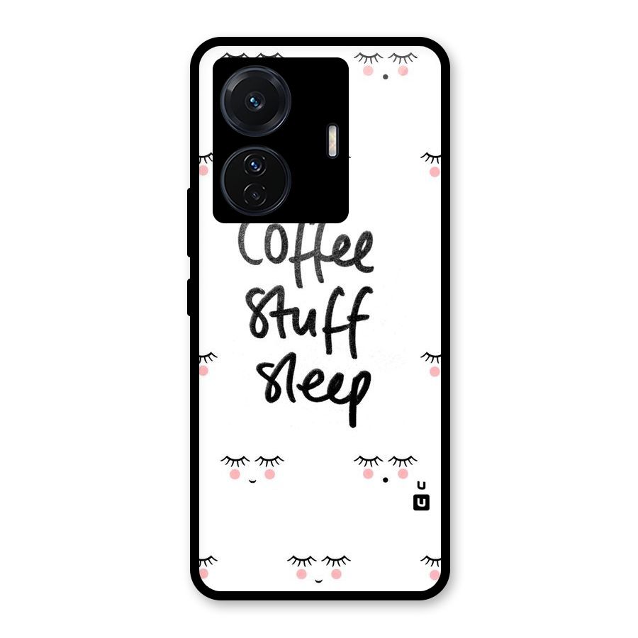 Coffee Stuff Sleep Glass Back Case for Vivo T1 Pro