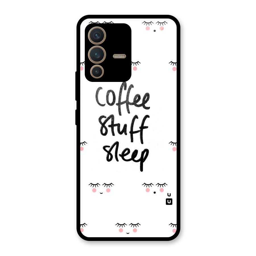 Coffee Stuff Sleep Glass Back Case for Vivo V23 5G
