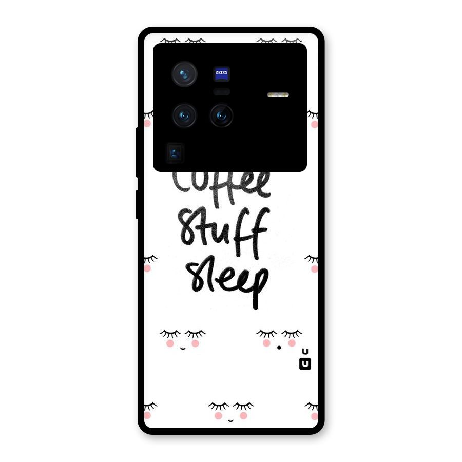 Coffee Stuff Sleep Glass Back Case for Vivo X80 Pro